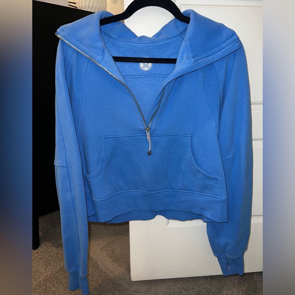 lululemon athletica Blue Half-Zip Hoodie Pullover